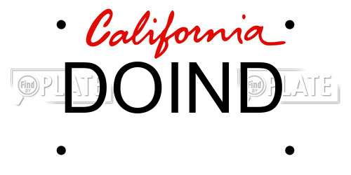 DOIND California License Plate