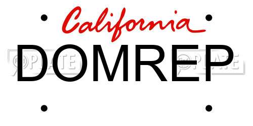 DOMREP California License Plate