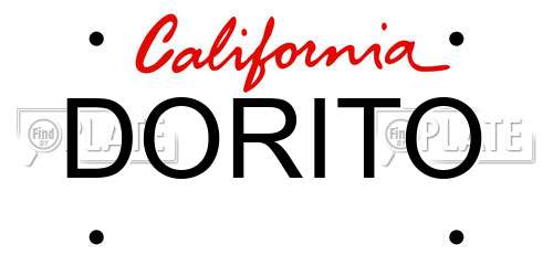 DORITO California License Plate