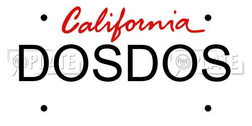 DOSDOS California License Plate