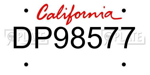 DP98577 California License Plate