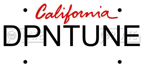 DPNTUNE California License Plate