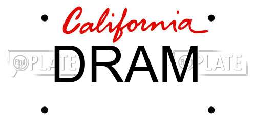 DRAM California License Plate