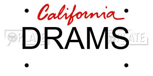 DRAMS California License Plate