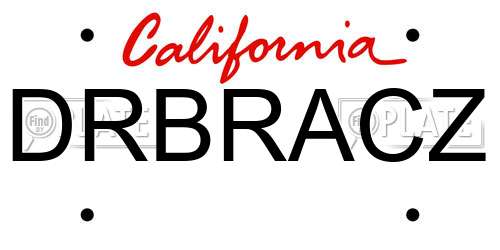 DRBRACZ California License Plate