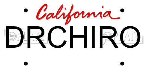 DRCHIRO California License Plate