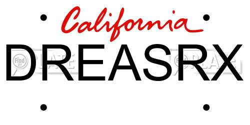 DREASRX California License Plate