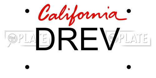 DREV California License Plate
