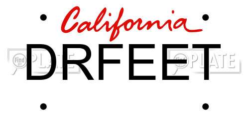 DRFEET California License Plate