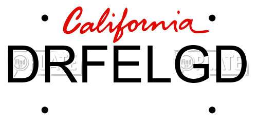 DRFELGD California License Plate