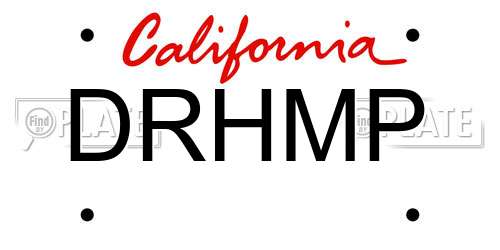 DRHMP California License Plate