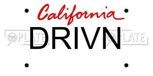 DRIVN California License Plate