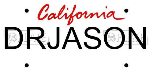 DRJASON California License Plate