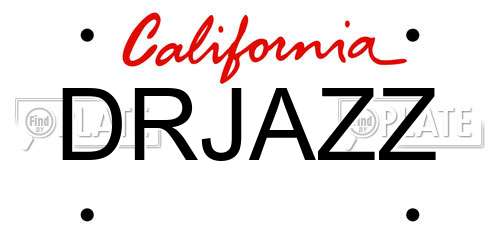 DRJAZZ California License Plate
