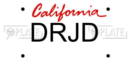 DRJD California License Plate