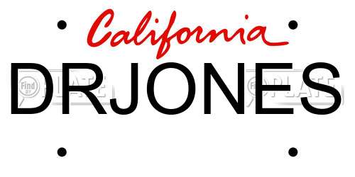 DRJONES California License Plate