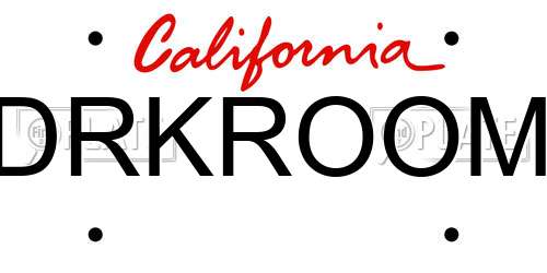 DRKROOM California License Plate