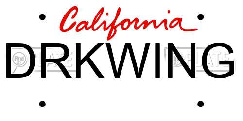 DRKWING California License Plate