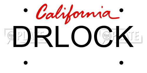 DRLOCK California License Plate