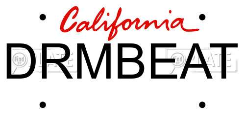 DRMBEAT California License Plate