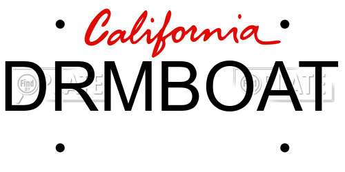 DRMBOAT California License Plate