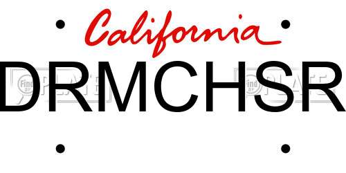 DRMCHSR California License Plate