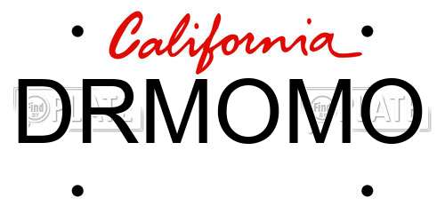DRMOMO California License Plate