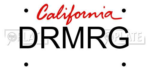 DRMRG California License Plate