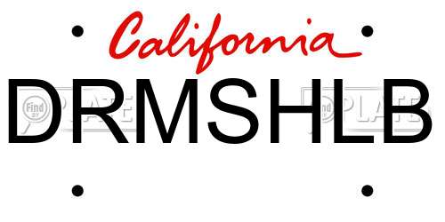 DRMSHLB California License Plate