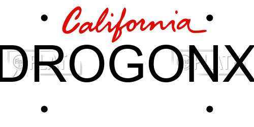 DROGONX California License Plate