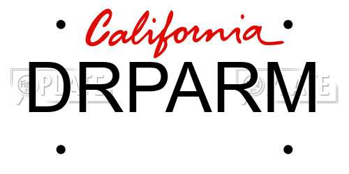 DRPARM California License Plate