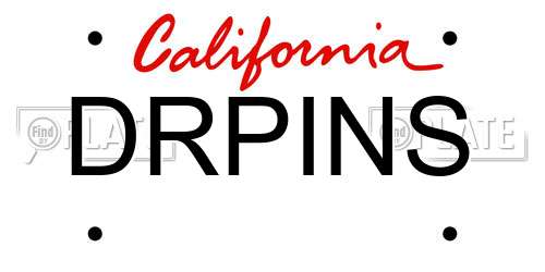 DRPINS California License Plate