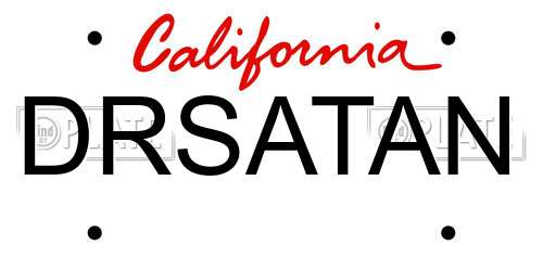 DRSATAN California License Plate