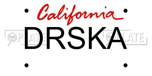 DRSKA California License Plate