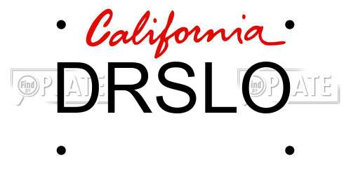 DRSLO California License Plate