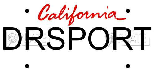 DRSPORT California License Plate