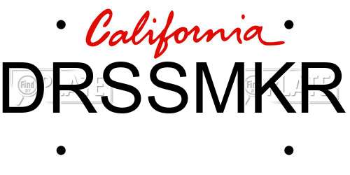 DRSSMKR California License Plate