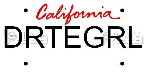 DRTEGRL California License Plate