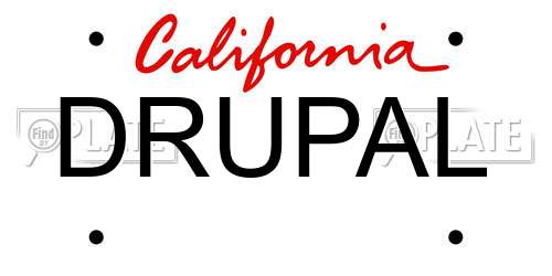 DRUPAL California License Plate