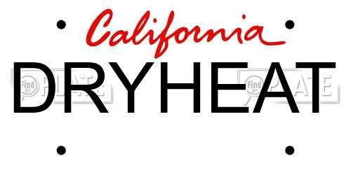 DRYHEAT California License Plate