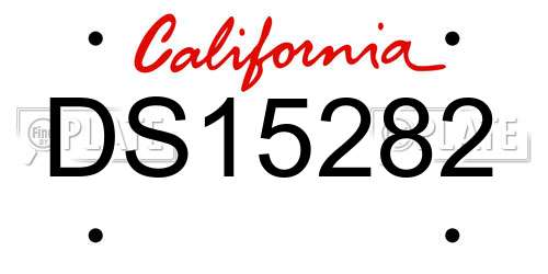 DS15282 California License Plate