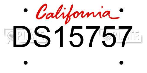 DS15757 California License Plate