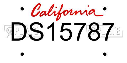 DS15787 California License Plate
