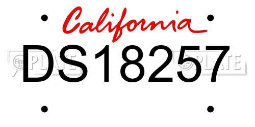 DS18257 California License Plate