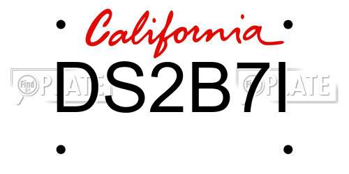 DS2B7I California License Plate