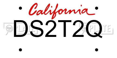 DS2T2Q California License Plate