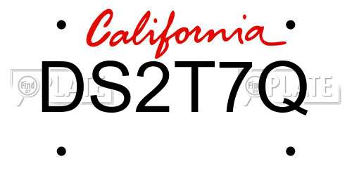 DS2T7Q California License Plate