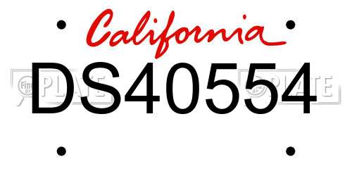 DS40554 California License Plate
