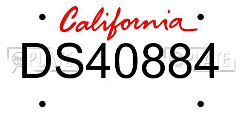 DS40884 California License Plate