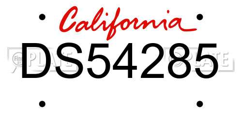 DS54285 California License Plate